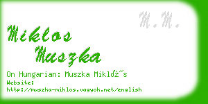 miklos muszka business card